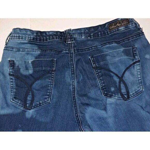 Calvin Klein Women's Size 10 Blue Jeans 30x30 Custom Bleached - Picture 4 of 5